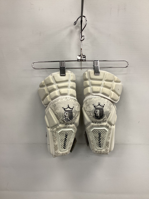 Vist Large View of Product Image Which is Used Brine KING Lacrosse Arm Pads/Guards White MD