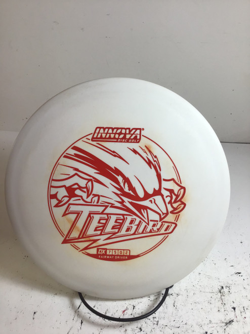 Vist Large View of Product Image Which is Used Innova DX TEEBIRD Disc Golf Driver White 172g