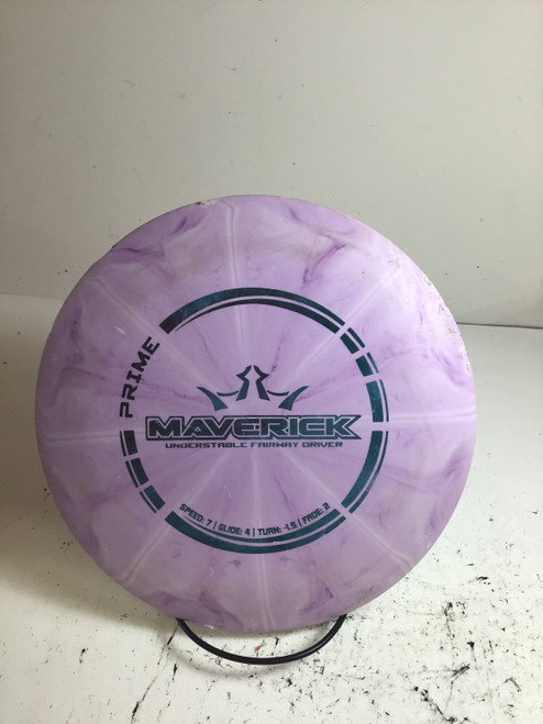 Vist Large View of Product Image Which is Used Dynamic Discs PRIME BURST MAVERICK Disc Golf Driver Purple 173g
