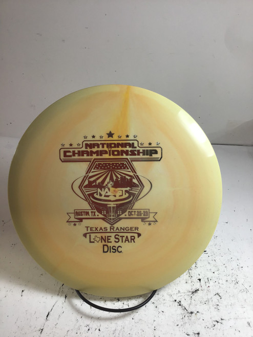 Vist Large View of Product Image Which is Used Lone Star Disc ALPHA TEXAS RANGER Disc Golf Mid Range Orange 175g