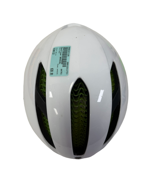 Vist Large View of Product Image Which is Used Bontrager WAVECEL XXX Bike Helmet White LG 58-63cm mfg 06/2019