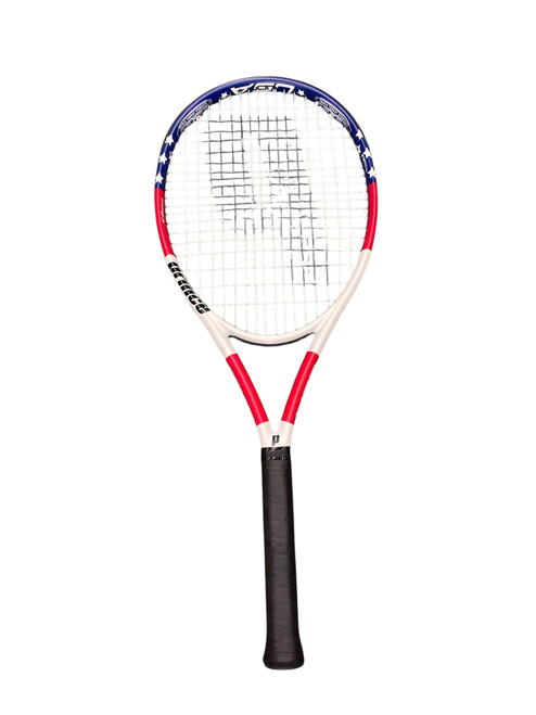 Vist Large View of Product Image Which is Used Prince USA Adult Tennis Racquet White Unknown