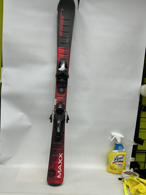 Vist Large View of Product Image Which is Used Elan MAXX Boys DH Ski/Binding Black And Red 110 cm