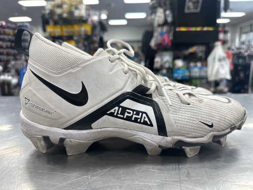 Vist Large View of Product Image Which is Used Nike Alpha Adult FB Cleats White Senior 10