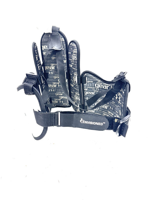 Vist Large View of Product Image Which is Used Under Armour RIB GUARD Lacrosse Rib Pads White MD