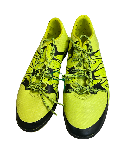 Vist Large View of Product Image Which is Used Adidas X Soccer Indoor Shoes Yellow Youth 09.5