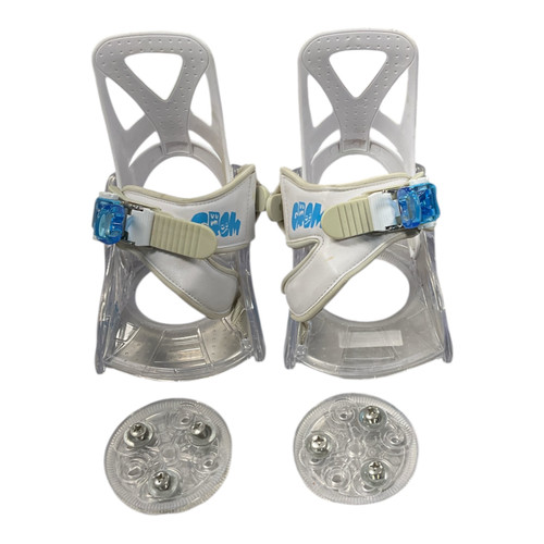 Vist Large View of Product Image Which is Used Burton GROM Boys Binding Only White SM