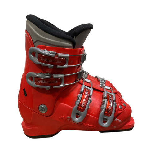 Vist Large View of Product Image Which is Used Nordica RED BOOTS Boys DH Ski Boot Red 215 MP - J03