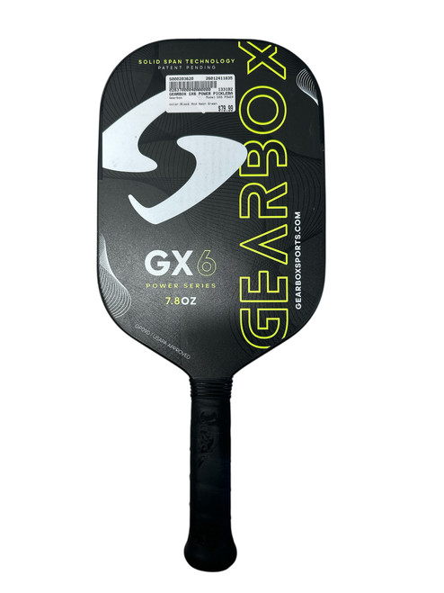 Vist Large View of Product Image Which is Used Gearbox GX6 POWER Pickleball Racquet Black And Neon Green