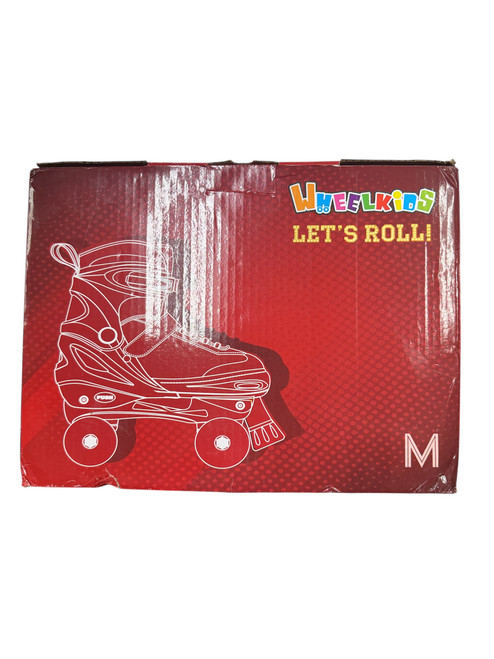 Vist Large View of Product Image Which is Used WHEELKIDS SKATES Junior Roller Quad Skates Royal Blue Adjustable