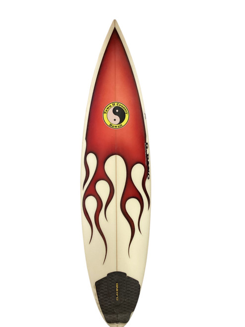Vist Large View of Product Image Which is Used 6FT 6IN Surfboard Cardinal And White 6Ft 6In