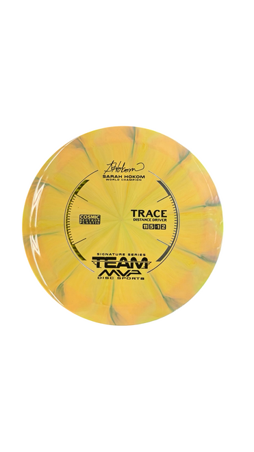 Vist Large View of Product Image Which is Used MVP COSMIC NEUTRON TRACE Disc Golf Driver Yellow