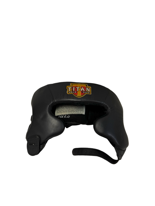 Vist Large View of Product Image Which is Used TITAN GEAR Leather Martial Arts Head Gear Black MD