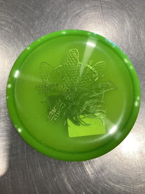 Vist Large View of Product Image Which is Used Discraft LS 22 Z GLO BUZZZ Disc Golf Mid Range Green