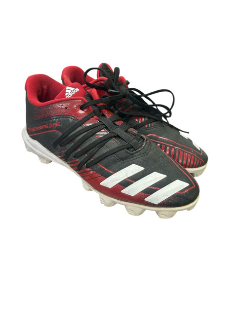Vist Large View of Product Image Which is Used Adidas THREE STRIP LIFE BB/SB Cleats Black And Red Junior 05