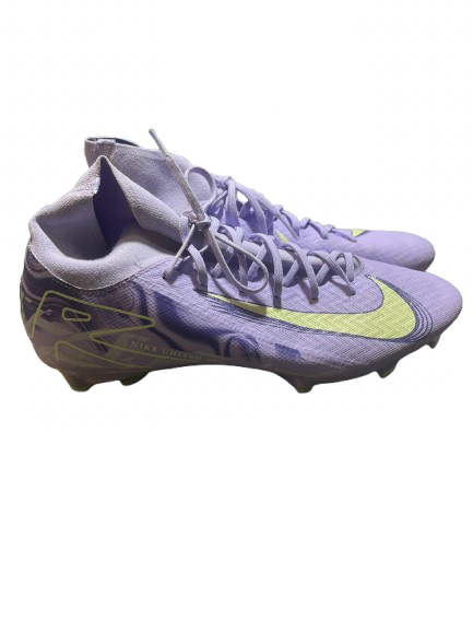 Vist Large View of Product Image Which is Used Nike Soccer Cleats Purple Youth 08.5