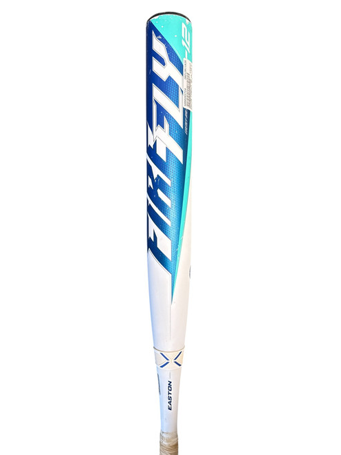 Vist Large View of Product Image Which is Used Easton Firefly FP22FF12 30/18 -12 Fastpitch Bat - White And Navy Blue