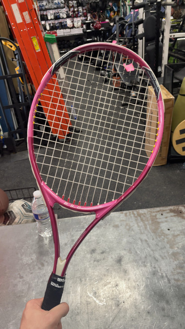 Vist Large View of Product Image Which is Used Wilson PINK TENNIS RACQUET Adult Tennis Racquet Pink Unknown