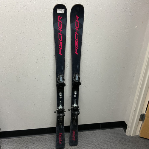 Vist Large View of Product Image Which is Used Fischer ASPIRE LITE Girls DH Ski/Binding Black 140 cm
