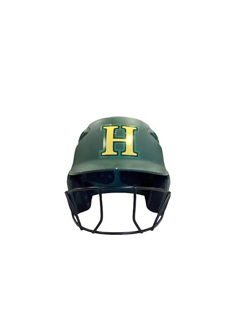 Vist Large View of Product Image Which is Used Rawlings Batting Helmet w/Mask Green MD