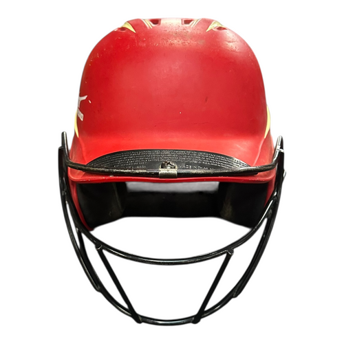 Vist Large View of Product Image Which is Used Mizuno Batting Helmet w/Mask Red SM