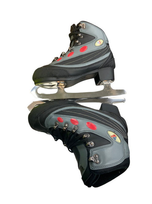 Vist Large View of Product Image Which is Used Riedell MODEL 850 Boys Figure Skate Grey Junior 04