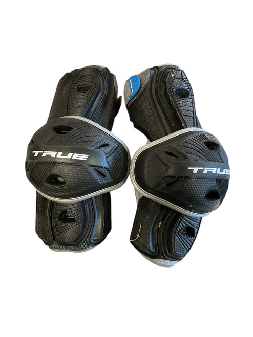 Vist Large View of Product Image Which is Used True FREQUENCY Lacrosse Arm Pads/Guards Black LG