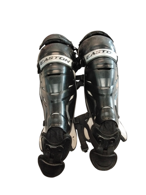 Vist Large View of Product Image Which is Used Easton PRO X Catchers Leg Guards Black Intermed