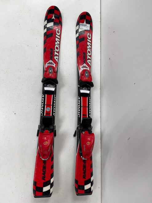 Vist Large View of Product Image Which is Used Atomic RACE 5 Boys DH Ski/Binding Black 90 cm
