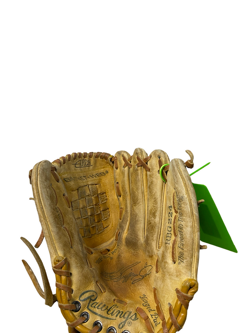 Vist Large View of Product Image Which is Used Rawlings RBG224 BB/SB Glove RH Throw Tan 11"