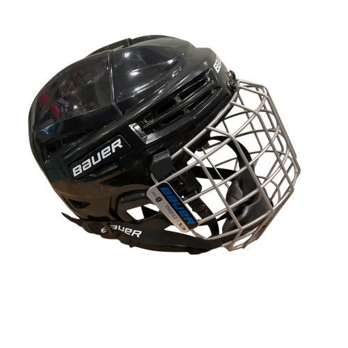 Vist Large View of Product Image Which is Used Bauer IMS 5.0 SM Helmet Cage Combo Black SM