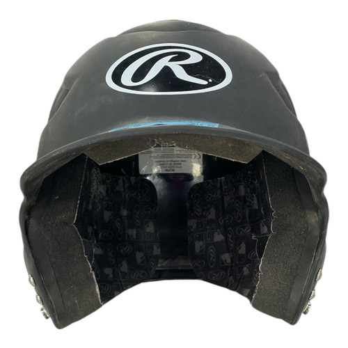 Vist Large View of Product Image Which is Used Rawlings 6 1/2 - 7 1/2 Batting Helmet No Mask Black MD