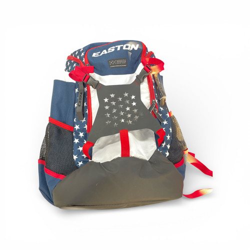 Vist Large View of Product Image Which is Used Easton WALK-OFF NX BACKPACK BB/SB Player Backpack White/Red/Navy