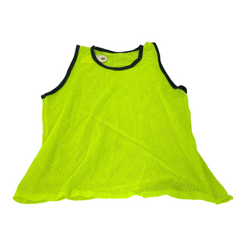 Vist Large View of Product Image Which is Used Pinnie Soccer Top Youth Mesh Scrimmage Vest Yellow SM, front view
