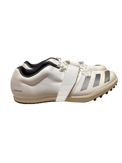Vist Large View of Product Image Which is Used Adidas JUMPSTAR Track & Field Cleats Adult White Senior 13