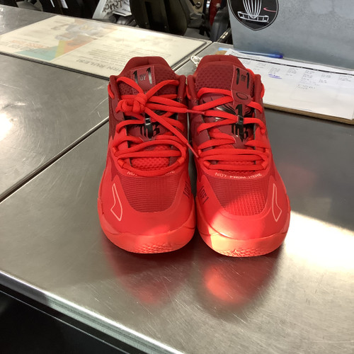 Vist Large View of Product Image Which is Used Puma Basketball Shoes M Red Senior 8.5