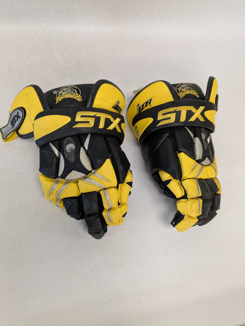 Vist Large View of Product Image Which is Used STX I PRO Lacrosse Gloves Mens Black LG