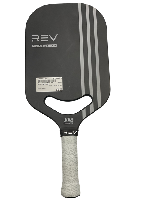 Vist Large View of Product Image Which is Used RED PLATINUM Pickleball Racquet Black