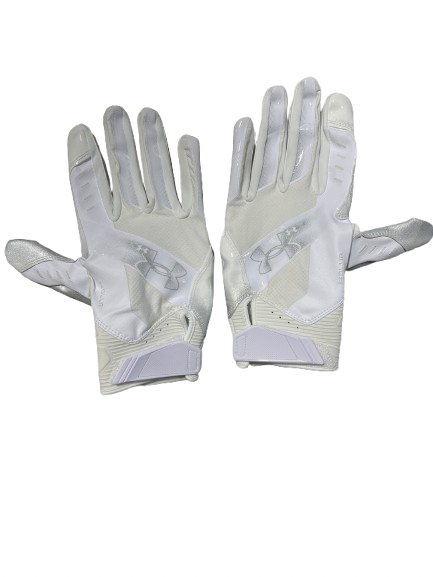 Vist Large View of Product Image Which is Used Under Armour UA BLUR FB GLOVES FB Gloves White XL