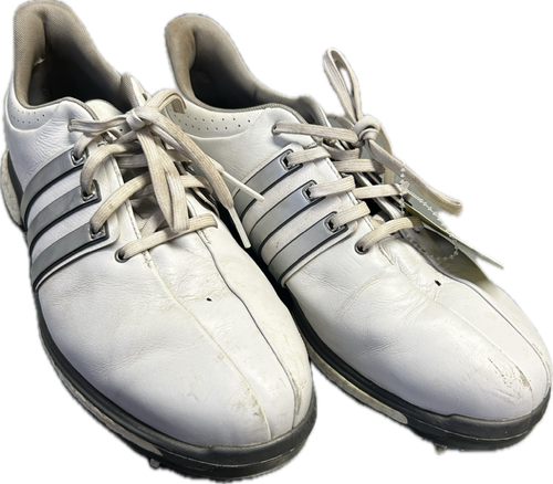 Vist Large View of Product Image Which is Used Adidas Mens Golf Shoes White Senior 8.5