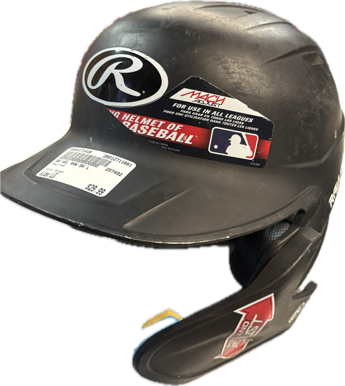 Vist Large View of Product Image Which is Used Rawlings Batting Helmet No Mask Black LG