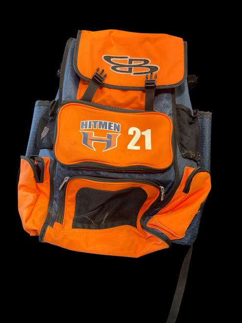 Vist Large View of Product Image Which is Used BoomBah BACKPACK BB/SB Player Backpack Navy Blue And Orange