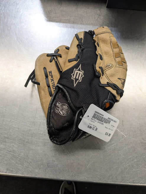 Vist Large View of Product Image Which is Used Easton XFX1101 BB/SB Glove LH Throw Brown 11"