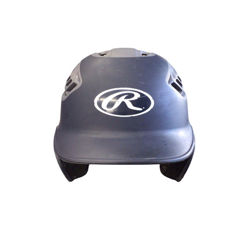 Vist Large View of Product Image Which is Used Rawlings 6 7/8 - 7 5/8 Batting Helmet No Mask Navy Blue LG