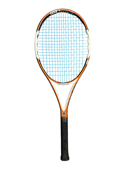 Vist Large View of Product Image Which is Used Wilson TOUR TWO NCODE Adult Tennis Racquet Orange 4 3/8"