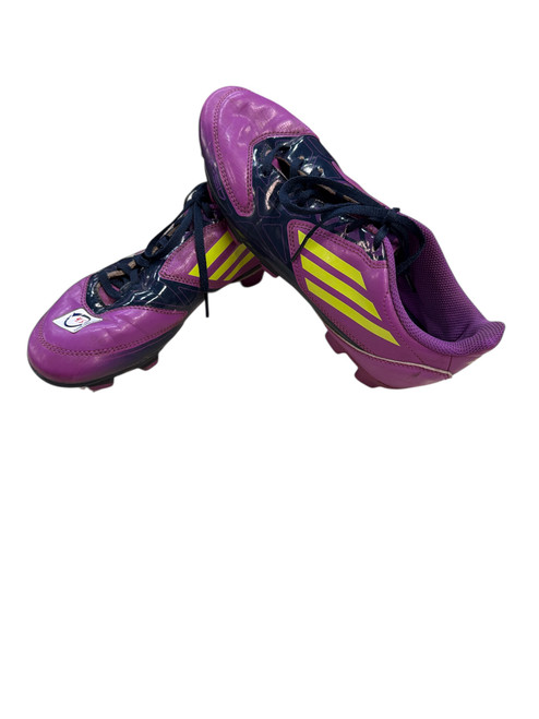 Vist Large View of Product Image Which is Used Adidas Soccer Cleats Purple Junior 04.5