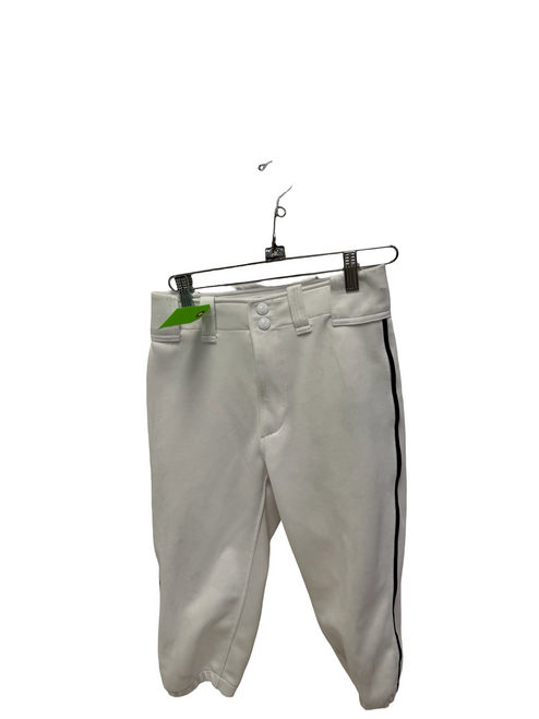 Vist Large View of Product Image Which is Used Mizuno 350410 Premier Short Piped 26-28" Youth Baseball Pant White / Black LG