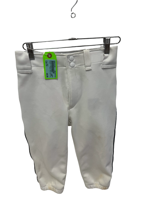 Vist Large View of Product Image Which is Used Mizuno 350410 Premier Short Piped 26-28" Youth Baseball Pant White / Black LG