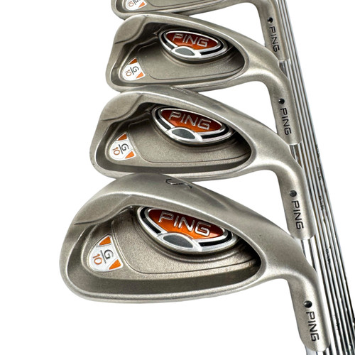 Vist Large View of Product Image Which is Used Ping G10 BLACK DOT Men's RH Iron Set 4I-SW Stiff Flex Steel Shaft