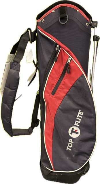 Vist Large View of Product Image Which is Used Top Flite 6 WAY Mens Stand Bag Navy Blue And Red